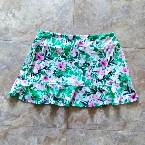 Tommy Bahama printed Flounce ruffle hem Golf skirt skort, size XL - Picture 4 of 8